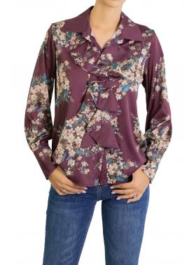 Camicia fantasia con volant "Leila"